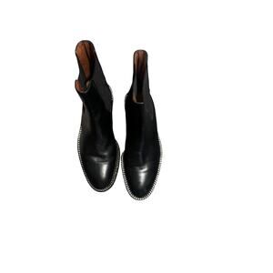 Givenchy Leather Chain Link Accents Chelsea Boots In Black Size 10.5 Estimate